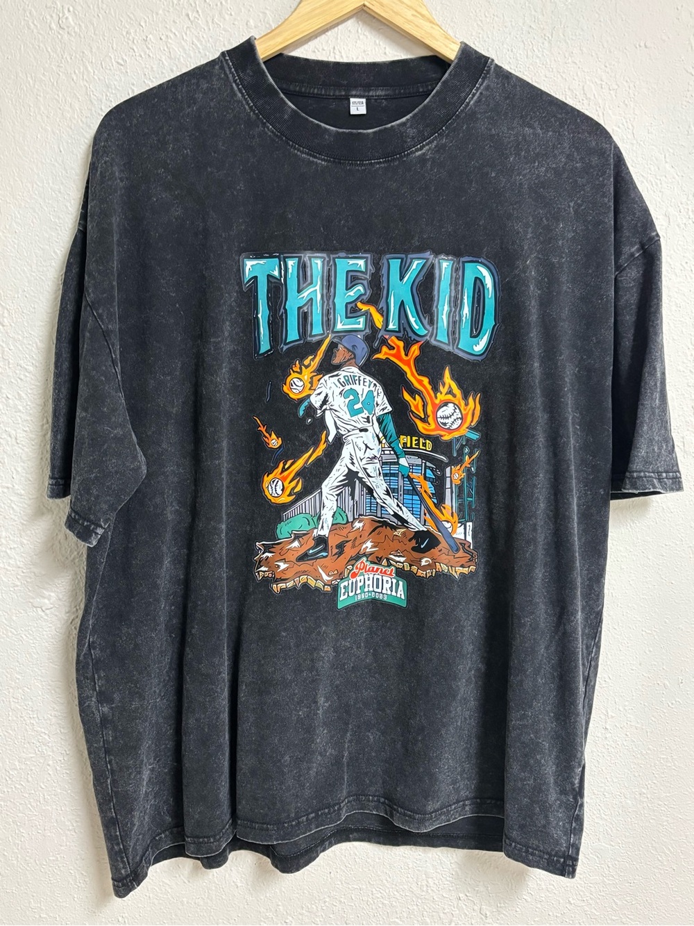 Planet Euphoria Ken Griffey Jr Acid Wash Tee Large